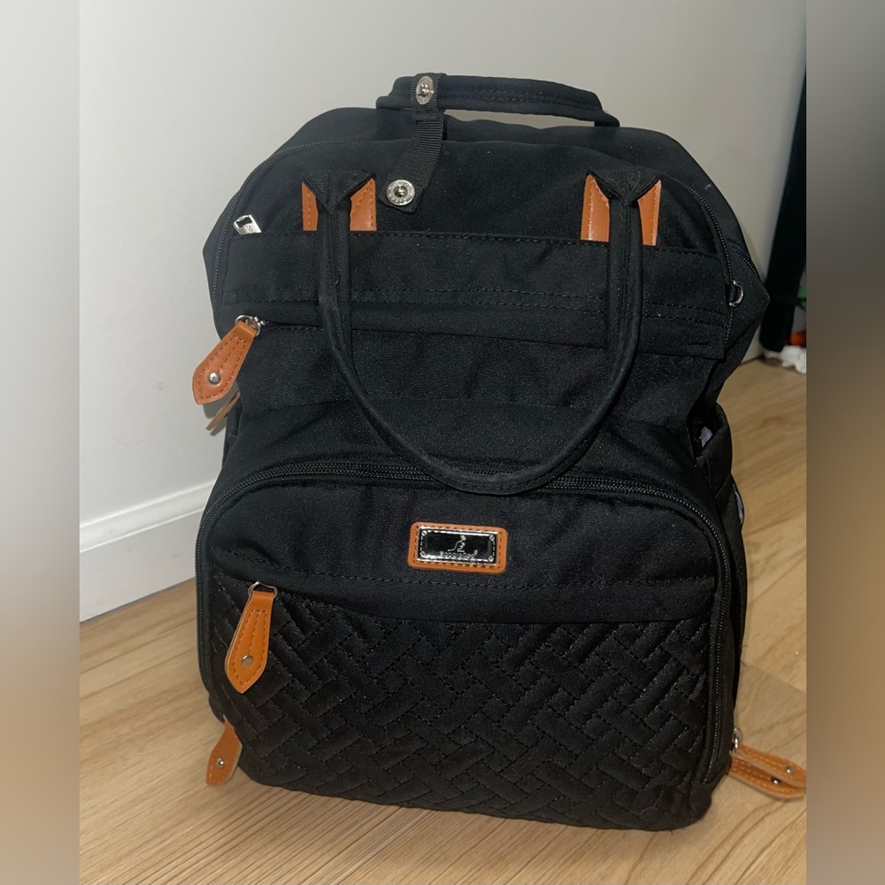 BabbleRoo Diaper Bag Backpack (Black)